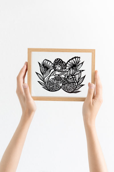 Home, sweet home Original papercut A5 by MarinaPapercuts