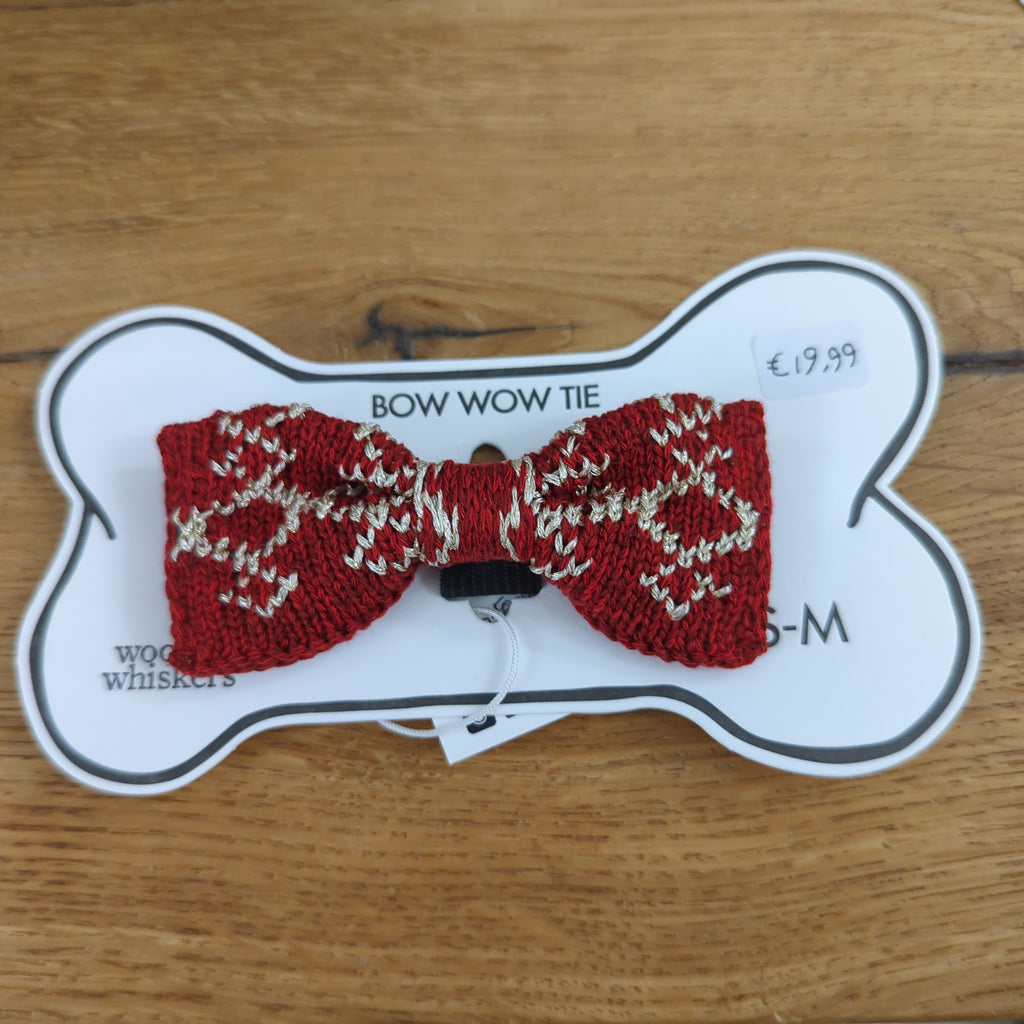 Cat / Dog Custom Design Bow Tie - festive sparkle (red)