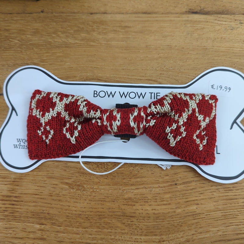 Cat / Dog Custom Design Bow Tie - festive sparkle (red)