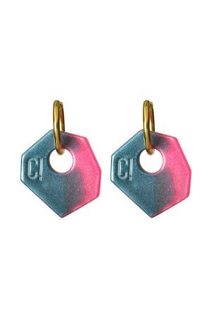 Ear Candy Pink & Green Earrings