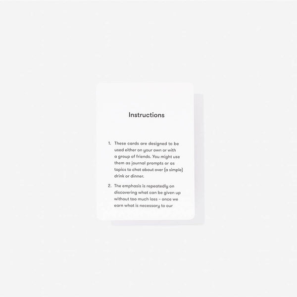 Simplicity Cards - Minimalist Lifestyle Cards