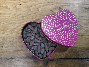 Cacao beans heart box