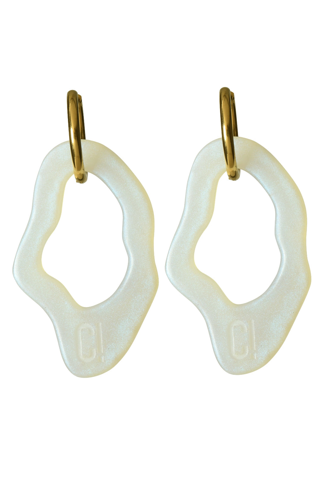 Ear Candy White Big Earrings