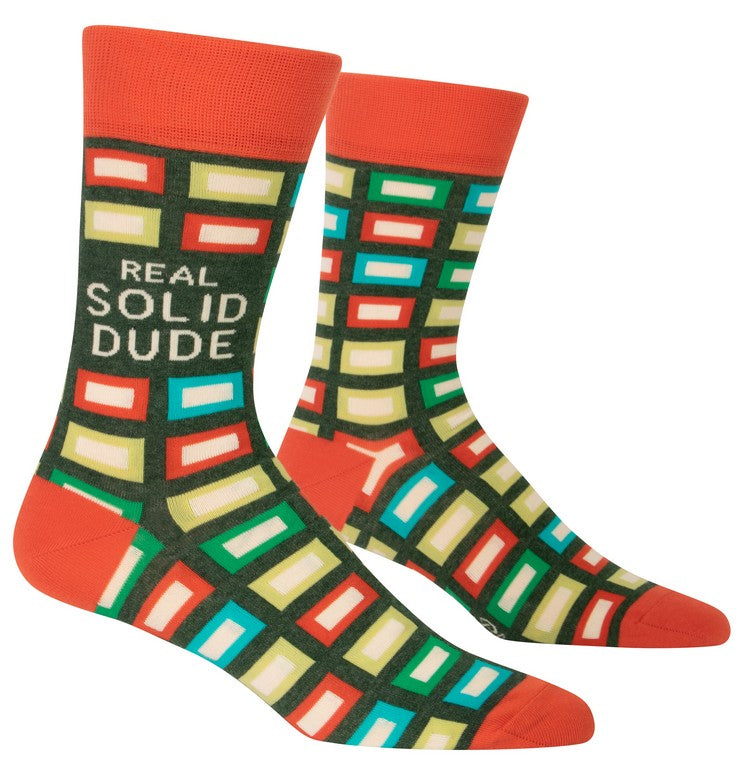 Real Solid Dude Man's Socks