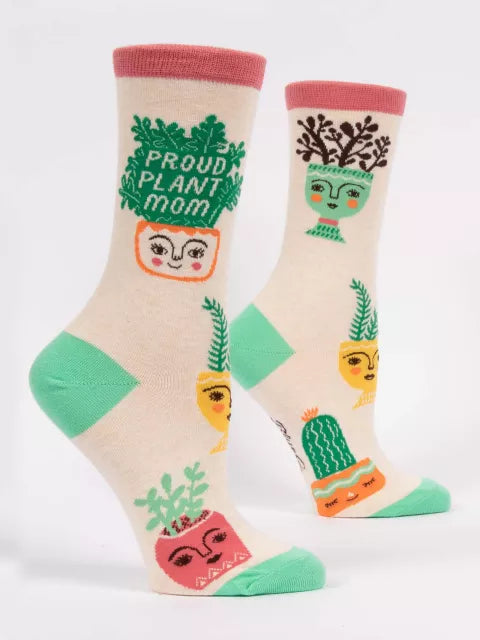 Proud Plant Mom W-Crew Socks