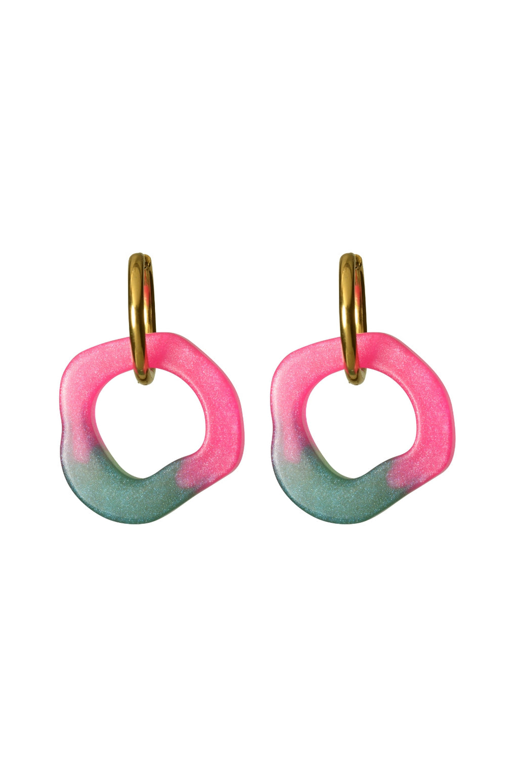 Ear Candy Pink & Green Mini Earrings