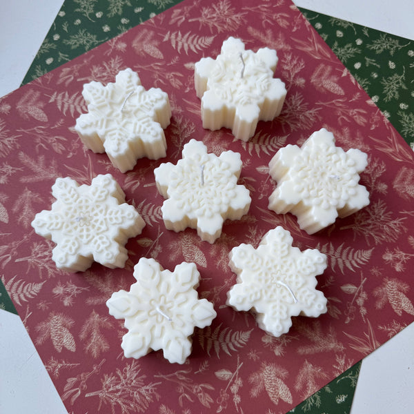 Mart snowflake candle set