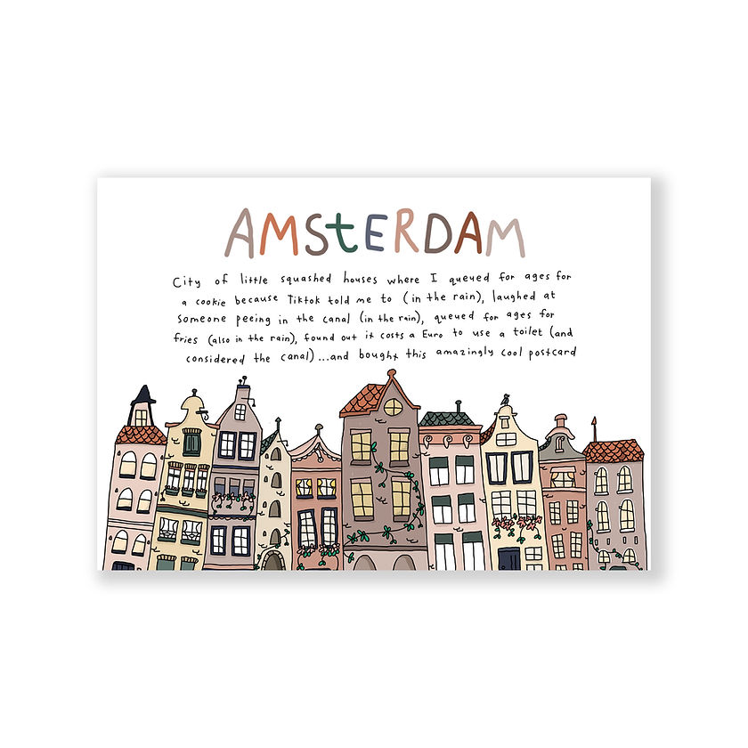 Amsterdam Tiktok Cookie Postcard A65