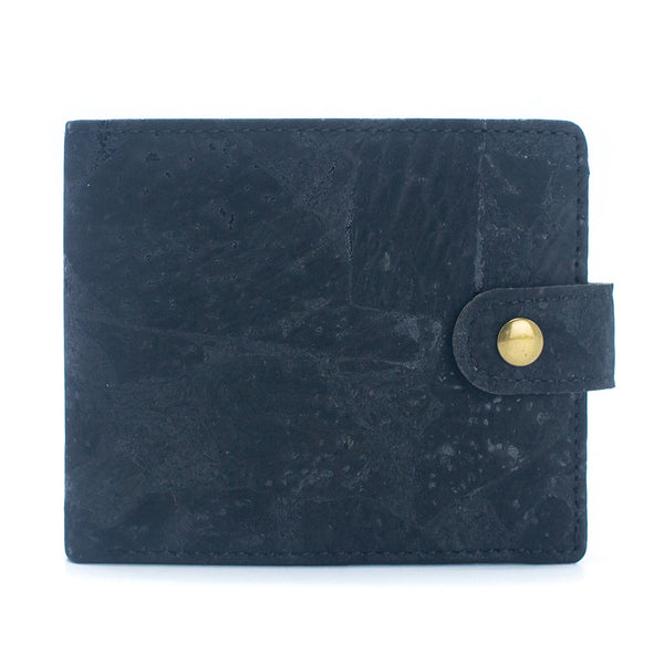 Sleek Bifold Cork Wallet with Snap