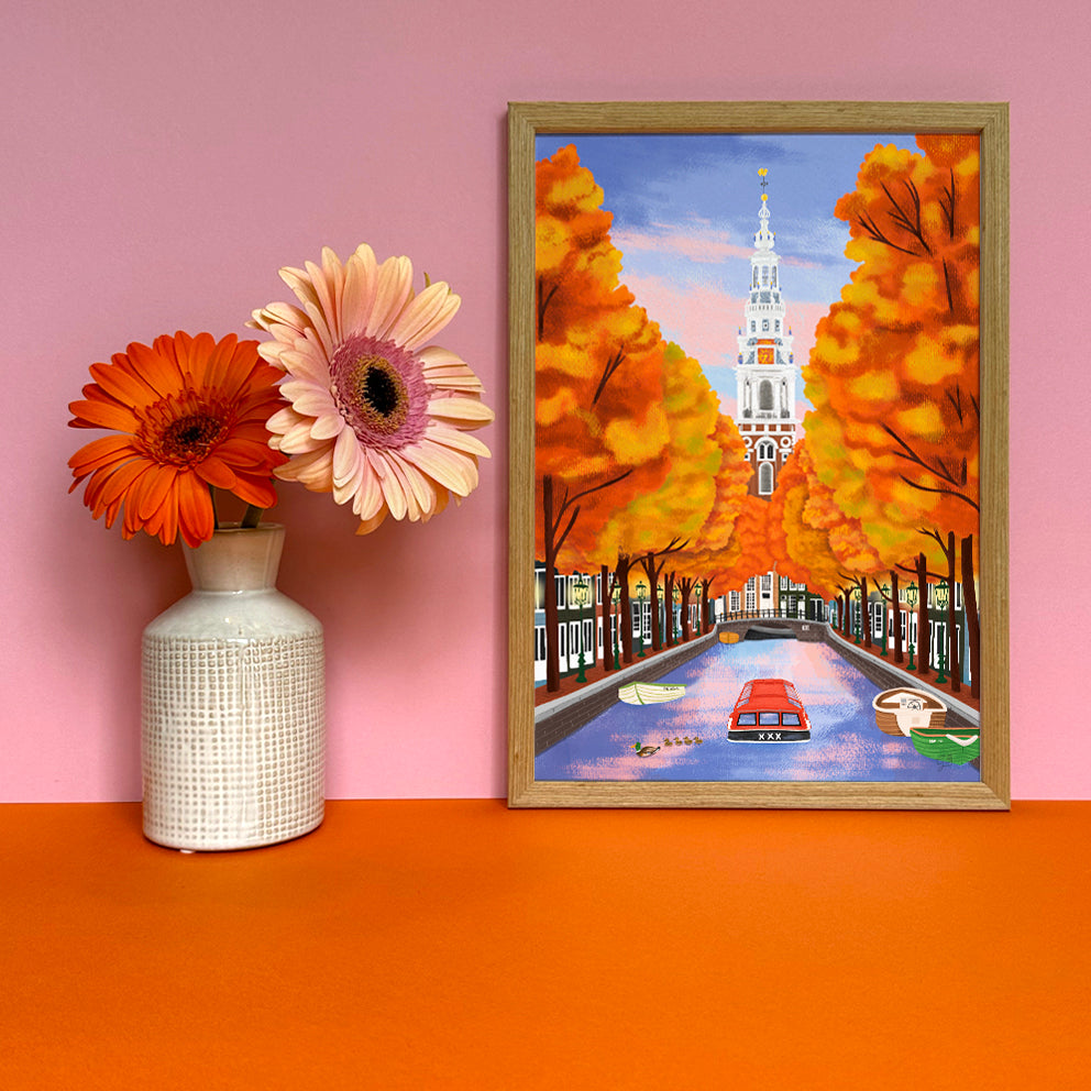 Autumn in Amsterdam - Limited edition print by Giravolta