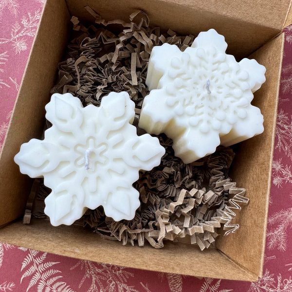 Mart snowflake candle set