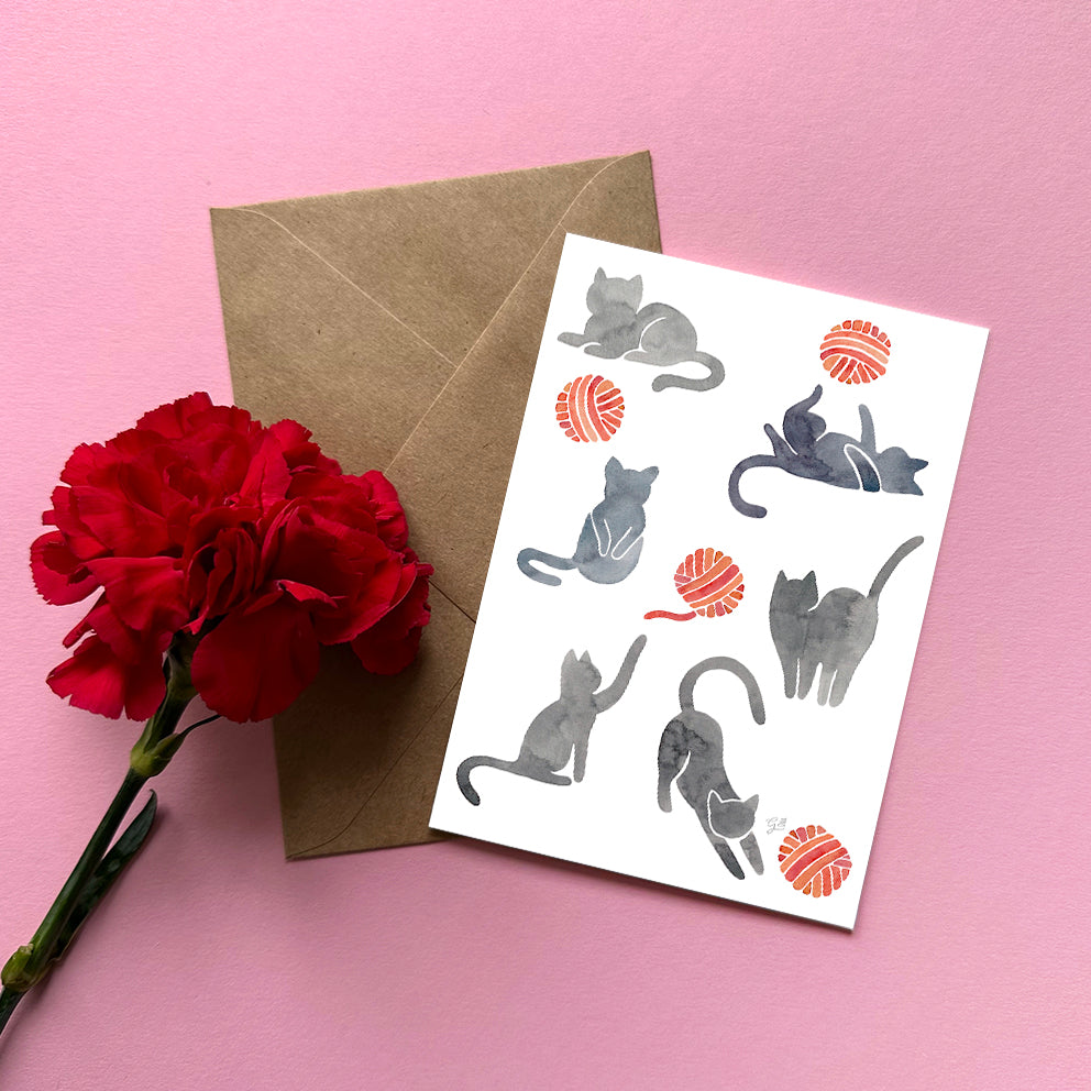 Cats Greeting Card by Giravolta