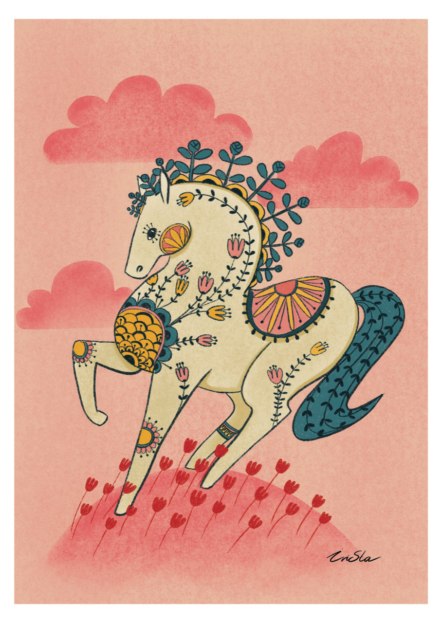 Horse A6 postcard