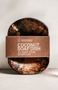 Coconut shell soap dish