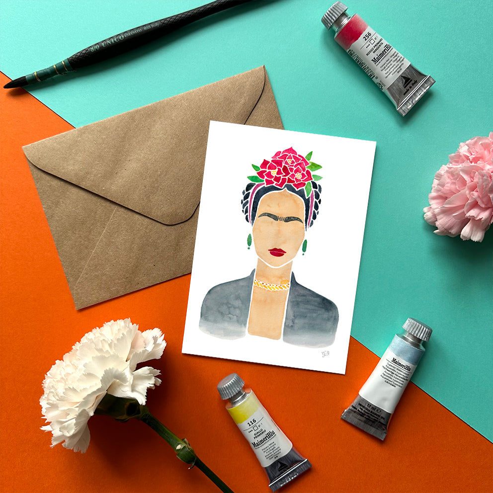 Frida Greeting Card by Giravolta