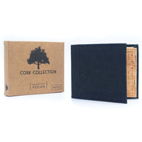 Cork slim card men wallet with a flap