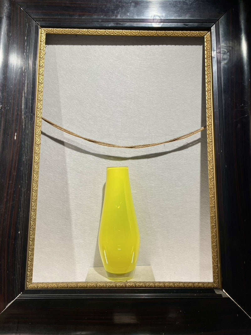 Gina G: Vintage Yellow Short Glass blown vase
