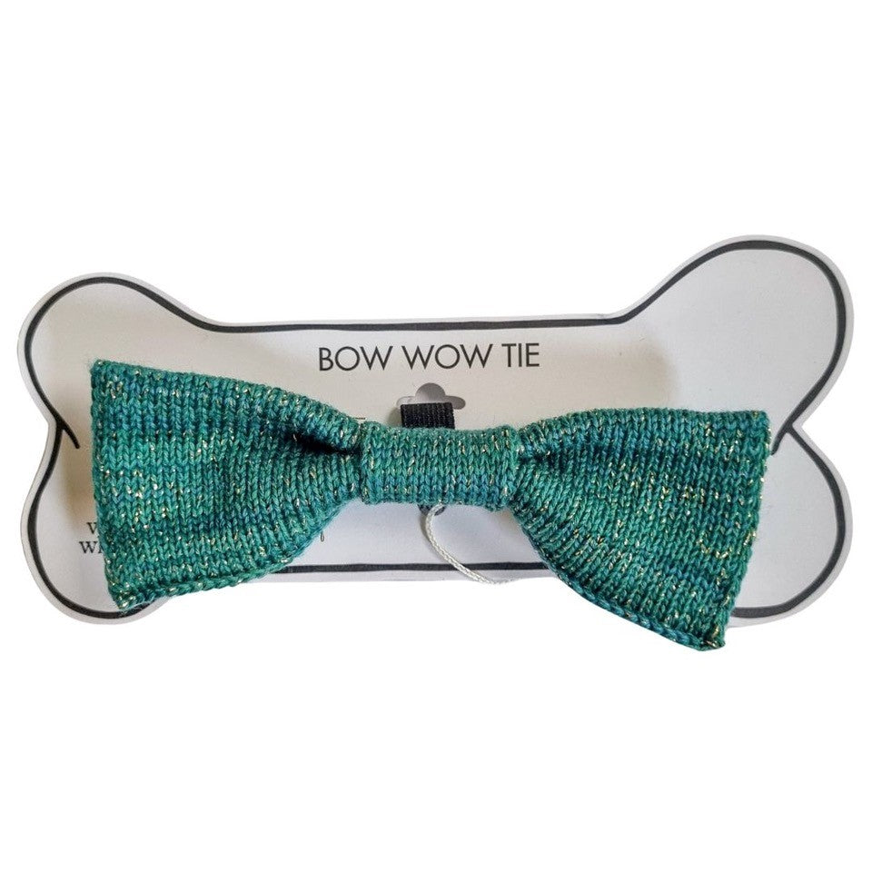 Dog Custom Design Bow Tie (GREEN SPARKLE)