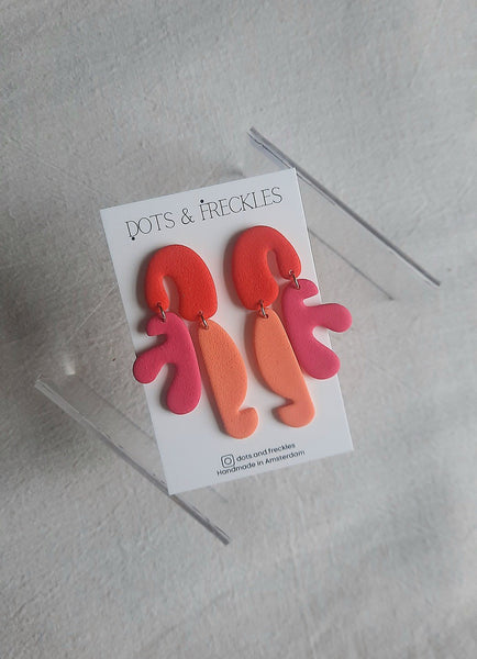 Lightweight Polymer Clay Earrings / Yuli