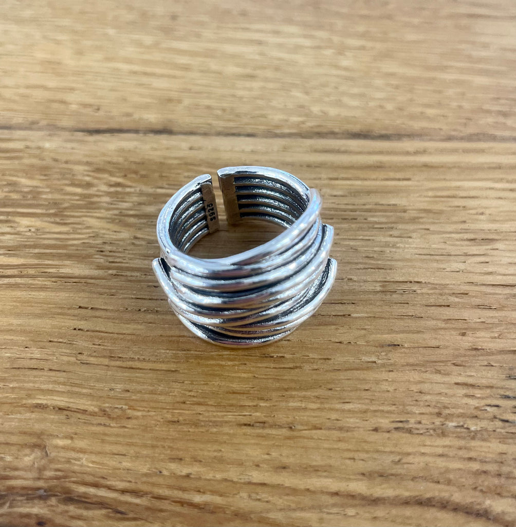 Silver Multi-Band Wrap Ring