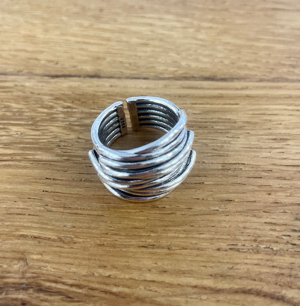 Silver Multi-Band Wrap Ring