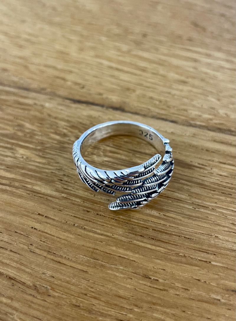 Sterling Silver Feather Wrap Ring