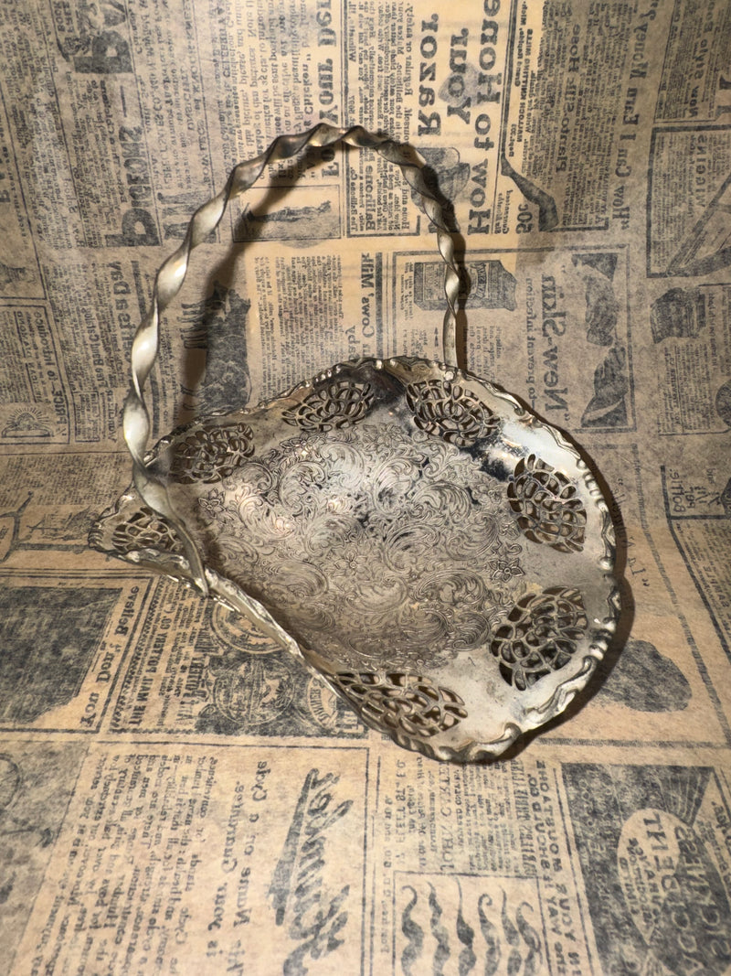 Silver fruit basket