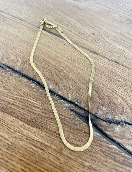 Snake Tail  Vintage Golden Necklace