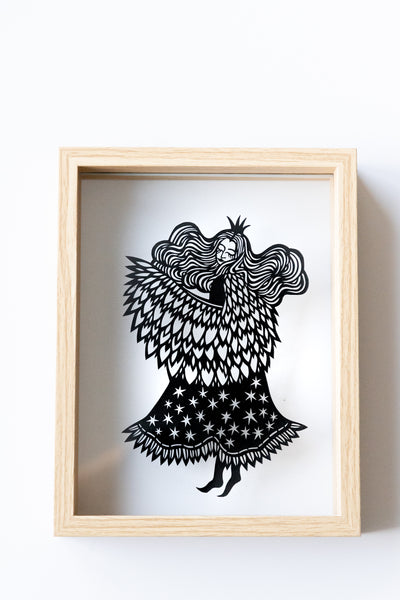 Fairy girl Original papercut A5 by MarinaPapercuts