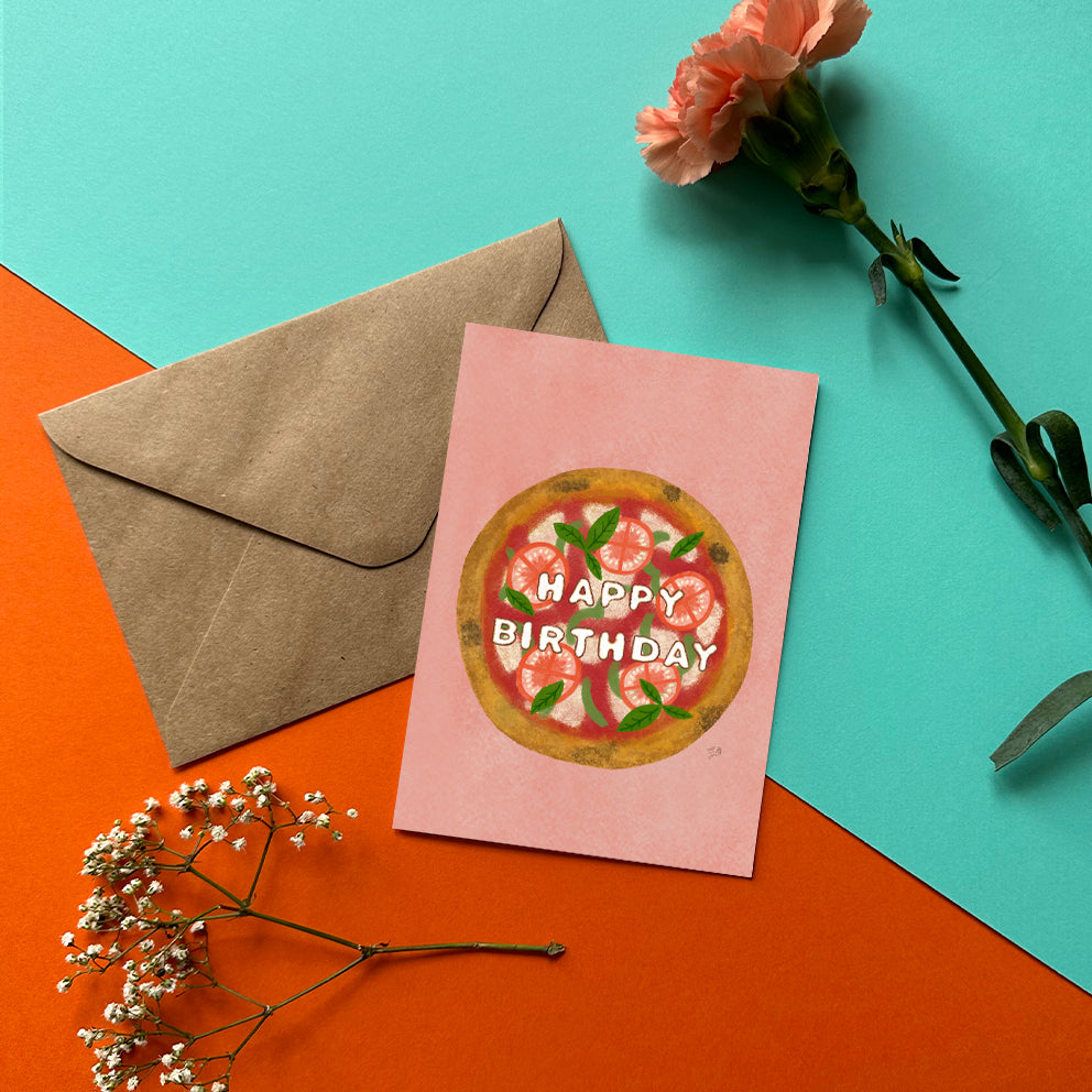 Pizza Greeting Card by Giravolta