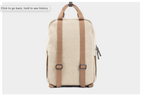 Small Hemp Backpack comes in two colours