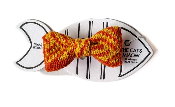 Cat / Dog Custom Design Bow Tie (Orange Zest)