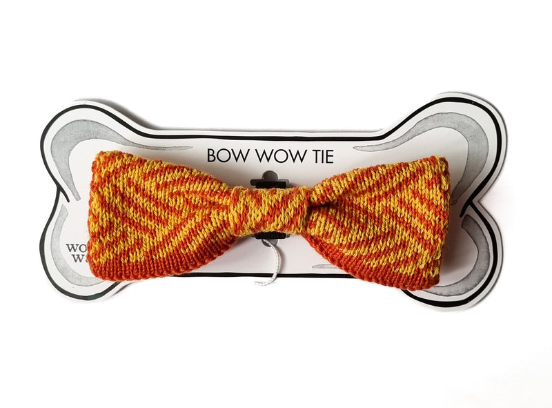 Cat / Dog Custom Design Bow Tie (Orange Zest)