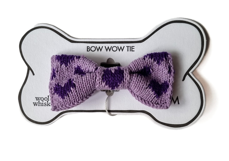 Cat / Dog Custom Design Bow Tie (Purple Love)