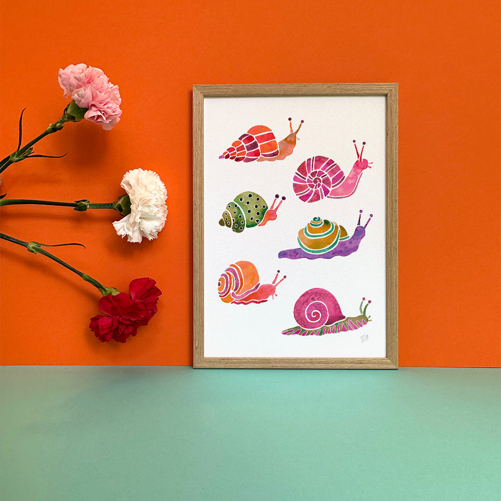 Snails - Limited edition print by Giravolta
