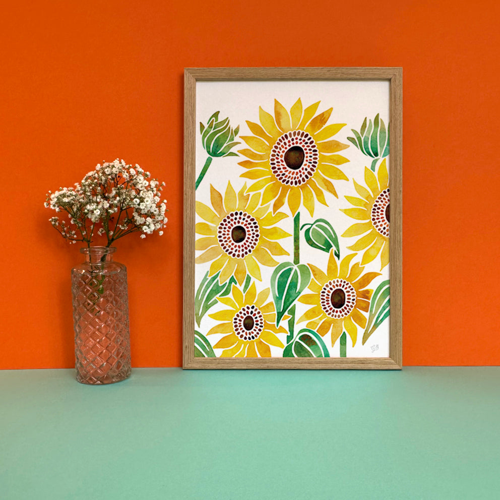 Sunflowers - Limited edition print by Giravolta