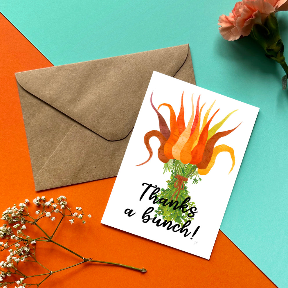 Thanks a bunch! Greeting Card by Giravolta