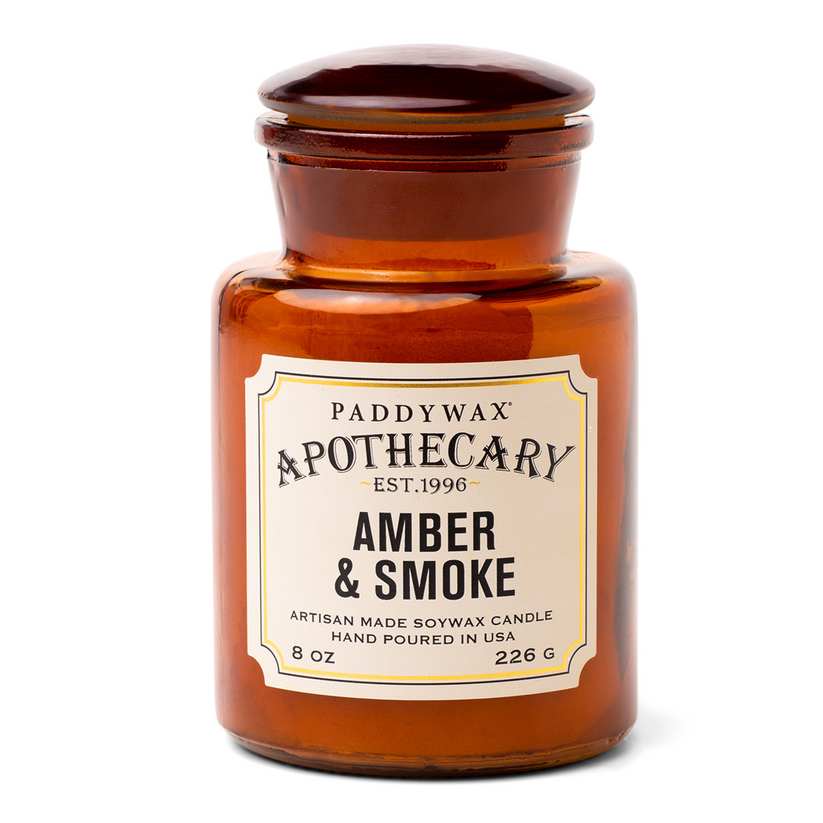 Apothecary Glass Candle - Amber & Smoke (226g)