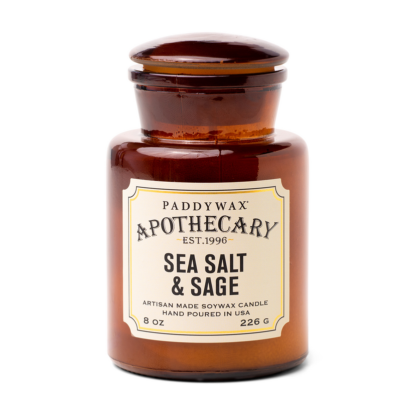 Apothecary Glass Candle - Sea Salt & Sage (226g)