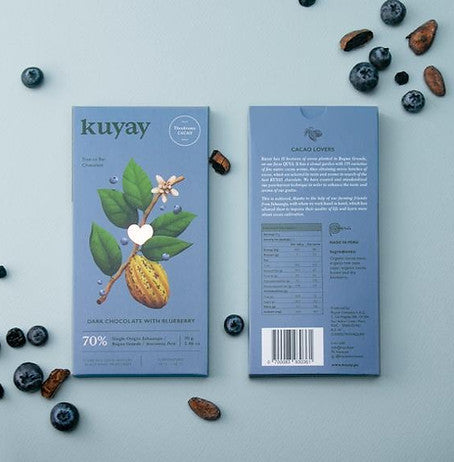 KUYAY Dark chocolate 70% with blueberry