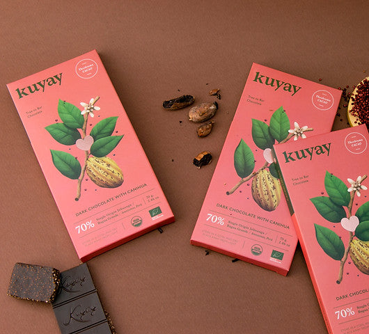 KUYAY Dark chocolate 70% with quinoa (Noir au quinoa)