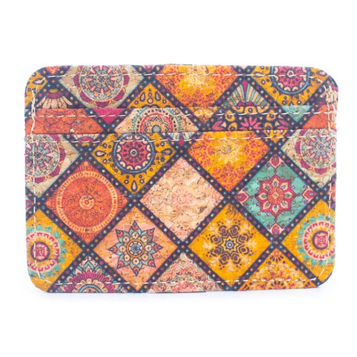 Colourful Cork Slim Card Holder Wallet