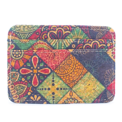 Colourful Cork Slim Card Holder Wallet