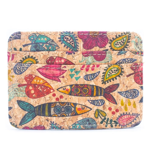 Colourful Cork Slim Card Holder Wallet