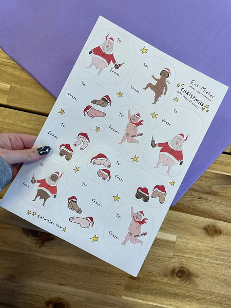 Christmas label sticker sheet