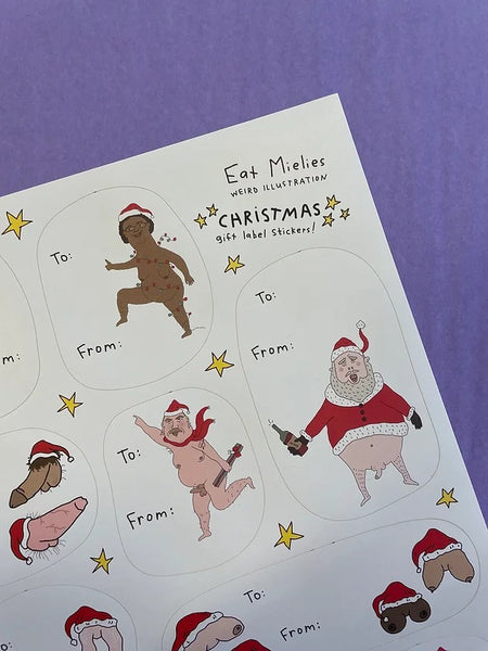 Christmas label sticker sheet