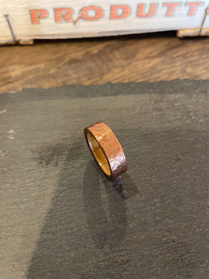 Copper and wood ring (squared edge)