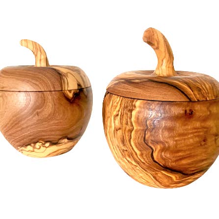 Apple Shaped Salt Jar with Lid/Handle with Salt Shovel