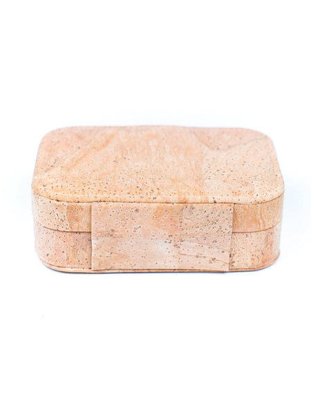 Natural/Golden/Patterned Cork Jewellery Storage Rectangular Bo