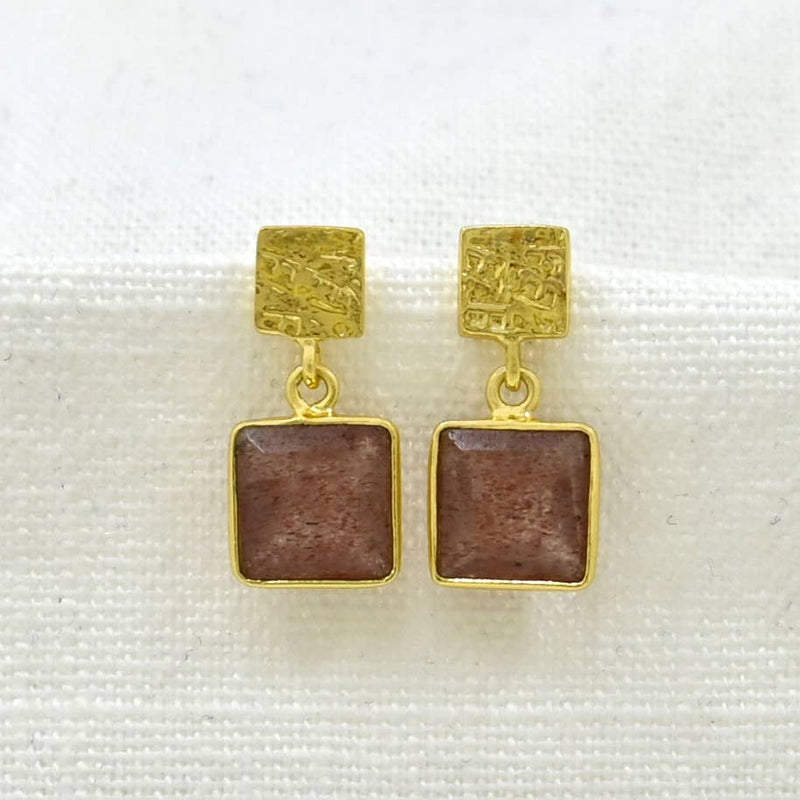 Hera Earrings Gold - Strawberry